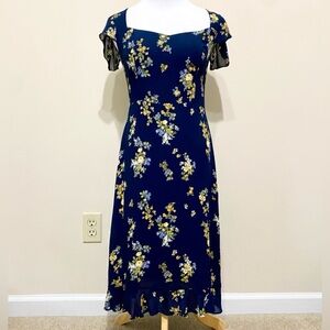 Reformation Rosi Dress In Vittoria Blue Floral